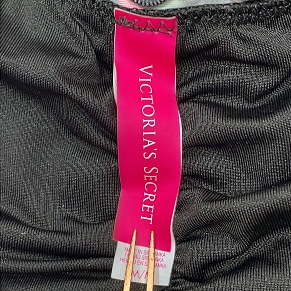 Victoria’s Secret Bikini Ruffle Cheeky Bottom Ruffle Halter Aqua Floral M/34C - Picture 5 of 16